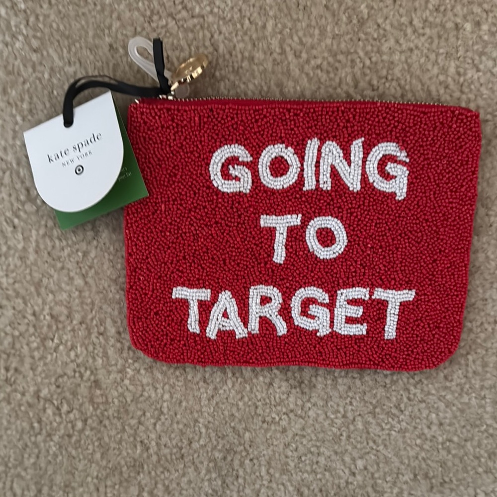 Kate Spade Vibrant Red Beaded Clutch